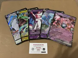 5 Pokemon Pokemon Jumbo Ex V TCG Promo Card Mewtwo Sylveon Rayquaza Dubwool - Image 1