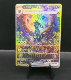 CUSTOM Holofoil Card With Texture Umbreon Prismatic Evolutions 161/131 Pokemon - Image 3