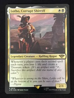 1x MTG Lotho, Corrupt Shirriff (Foil) - The Lord of the Rings (LTR) #213 - Magic - Image 1