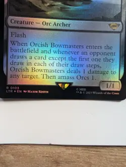 MTG Orcish Bowmasters Lord of the Rings: Tales of Middle-Earth FOIL - Image 3