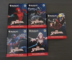 SDCC 2025 Magic The Gathering (MTG) x Spiderman Complete Welcome Deck Set (5) - Image 1