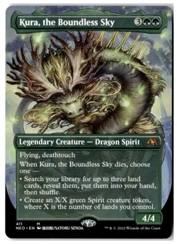 MTG Kura, the Boundless Sky (Borderless) - Kamigawa: Neon Dynasty MP English - Image 1