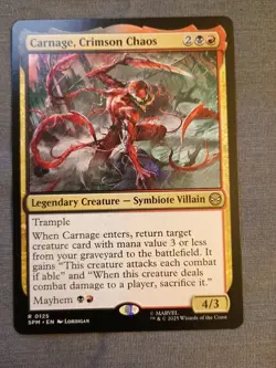 Carnage, Crimson Chaos #0125 Marvel's Spider-Man MTG NM - Image 1