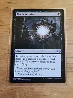 Harsh Scrutiny - Kaladesh - MTG Magic - Uncommon - Black Sorcery - Image 1