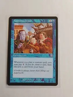 Customs Depot - Mercadian Masques - MTG Magic - Uncommon - Blue Enchantment - Image 1