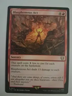 Blasphemous Act NM/M LOTR Lord of the Rings Commander MTG Magic the Gathering - Image 1