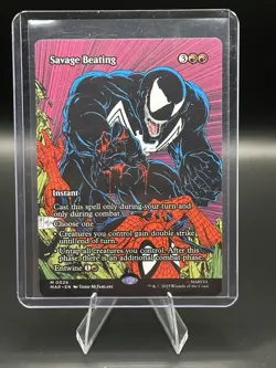 MTG Savage Beating 0026 (Borderless) NON FOIL Mythic - Image 1