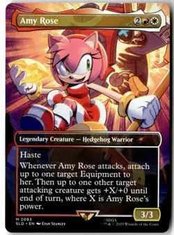 Amy Rose (Rainbow Foil) Secret Lair Drop Foil SONIC MAGIC MTG NM - Image 1