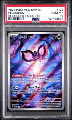 2024 POKEMON SVP EN-SV BLACK STAR PROMO #129 PECHARUNT PSA 10 - Image 1