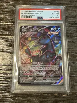 2021 Pokemon SWSH FA / Umbreon VMAX Evolving Skies PSA 10 - Image 1