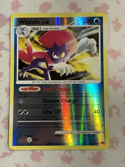 Pokemon TCG Weavile 40/132 Ultra Rare Reverse Holo NM/LP - Image 1