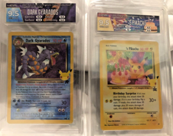 GEM MINT 9.5 Dark Gyarados & S Pikachu 2021 Celebrations Set Pokemon TCG - Image 1