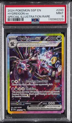 2024 POKEMON SSP EN-SURGING SPARKS SPECIAL ILLUSTRATION RARE HYDREIGON EX PSA 9 - Image 1