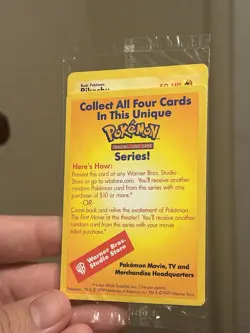 Pokemon Black Star Promo! Pikachu WB Stamp Sealed WOTC- NM - Image 1