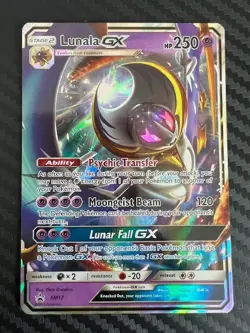 Pokemon TCG Lunala GX SM17 Sm Black Star Promo English Holo SM17 LP/MP - Image 1