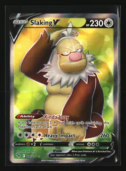 Pokemon SLAKING V 077/078 Full Art Ultra Rare (2022 Pokemon GO) NM/Near Mint - Image 1
