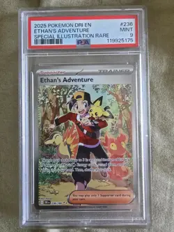 Pokemon Destined Rivals Ethan’s Adventure SIR 236/182 PSA 9 - Image 1