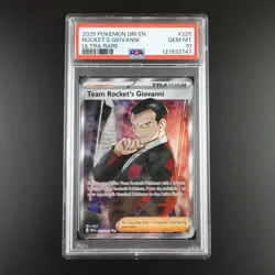 PSA 10 Team Rocket's Giovanni 225/182 Pokemon Destined Rivals Full Art Graded - Image 1