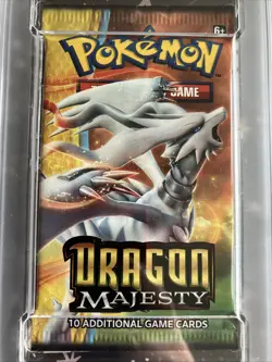 PSA 9 MINT Sun Moon Dragon Majesty Sealed Booster Pack Pokemon Cards Reshiram - Image 2