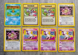 8 Lot Black Star PROMO WOTC Pokemon Cards TCG Mew Psyduck TR Meowth + - Image 1