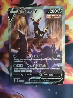 Umbreon V Alternate Art Evolving Skies 189/203 Alt Pokemon Card FA 2021 NM - Image 1