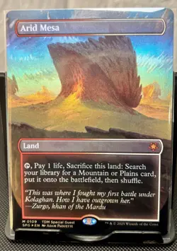 Arid Mesa (Borderless) Foil - 0109 - Special Guest - Tarkir Dragonstorm - NM/M - Image 1