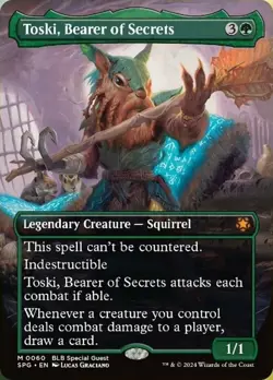 MTG Toski, Bearer of Secrets - Borderless, NM-Mint, English Special Guests - Image 1