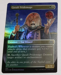 MTG Qasali Pridemage 386 2X2 Double Masters 2022 Borderless Foil Common NM x1 - Image 1
