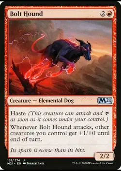 X 1 Bolt Hound NM 131 Core Set 2021 MTG Magic The Gathering - Image 1