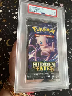 2019 Pokemon INT'L Hidden Fates Foil Booster Pack Mew Art PSA 10 Gem Mint - Image 3