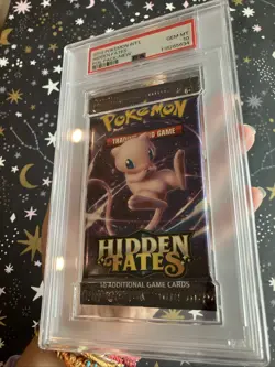 2019 Pokemon INT'L Hidden Fates Foil Booster Pack Mew Art PSA 10 Gem Mint - Image 4