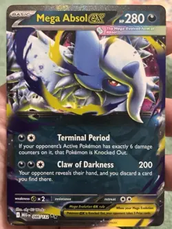 Mega Absol EX 086/132 Mega Evolutions Holo Rare NM Near Mint Pokemon TCG - Image 1