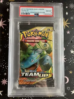 PSA 8 MINT 2019 POKEMON Sun & Moon Team Up Foil Pack Venusaur Celebi - Image 1