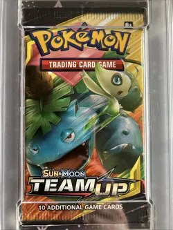 PSA 8 MINT 2019 POKEMON Sun & Moon Team Up Foil Pack Venusaur Celebi - Image 2
