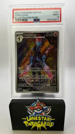 2024 POKEMON SSP EN-SURGING SPARKS ILLUSTRATION RARE #197 CERULEDGE PSA 9 #197 - Image 1