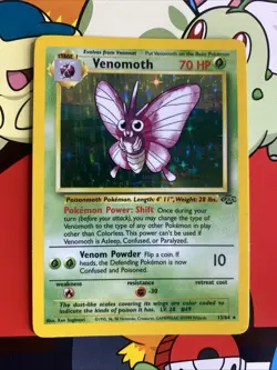 1999 Pokemon TCG Jungle Unlimited Holo #13/64 Venomoth Holographic LP+ - Image 1