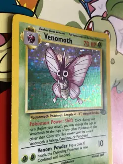 1999 Pokemon TCG Jungle Unlimited Holo #13/64 Venomoth Holographic LP+ - Image 3
