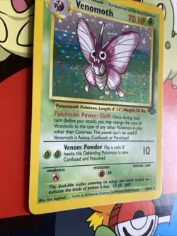 1999 Pokemon TCG Jungle Unlimited Holo #13/64 Venomoth Holographic LP+ - Image 4