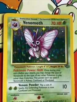1999 Pokemon TCG Jungle Unlimited Holo #13/64 Venomoth Holographic LP+ - Image 5