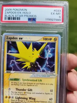 Pokemon Black Star Promos Zapdos EX Holo #033 2005 PSA 6 Mint MT New Cert - Image 4