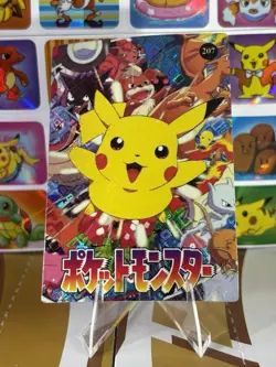 Pokemon Pikachu Vintage Pocket Monsters Vending HOLO Prism Sticker 1999 Nintendo - Image 1