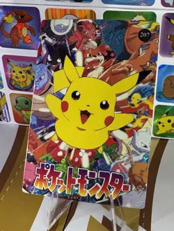 Pokemon Pikachu Vintage Pocket Monsters Vending HOLO Prism Sticker 1999 Nintendo - Image 3