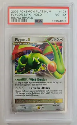 Pokemon FLYGON LV.X 105/111 Holo Ultra Rare Rising Rivals PSA 4 Graded VG-EX 🍒 - Image 1