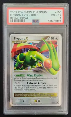 Pokemon FLYGON LV.X 105/111 Holo Ultra Rare Rising Rivals PSA 4 Graded VG-EX 🍒 - Image 3