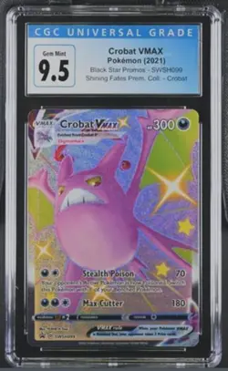 2021 Pokemon Crobat VMAX Black Star Promo SWSH099 CGC 9.5 - Image 1