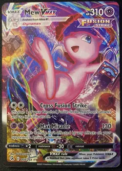 Pokemon Mew VMAX (Alt Art Secret) 269/264 Swsh08: Fusion Strike Pack Fresh NM - Image 1