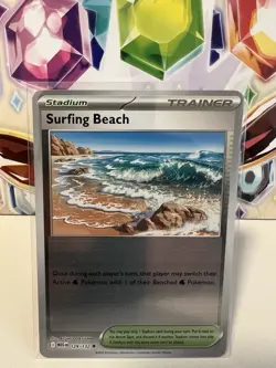 Surfing Beach 129/132 Uncommon Reverse Holo - Pokemon TCG Mega Evolution NM - Image 1