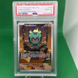 2025 POKEMON MEG EN-MEGA EVOLUTION ILLUSTRATION RARE #146 MARSHADOW PSA 10 - Image 1