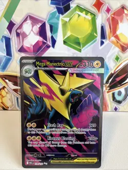 Mega Manectric ex 158/132 Ultra Rare Full Art (FA) Pokemon TCG Mega Evolution NM - Image 1