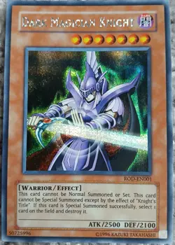 Yu-Gi-Oh! TCG Dark Magician Knight ROD-EN001 Secret Rare Video Game Promo - Image 1